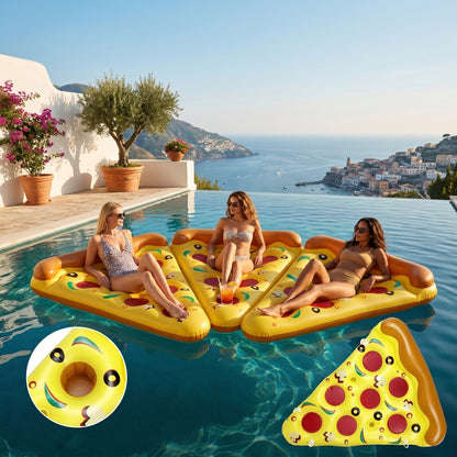 Thickened Pizza Inflatable Float Adult Water Lounger