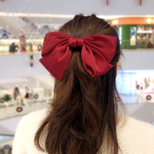 Luxury Satin Big Bow Hair Clip
